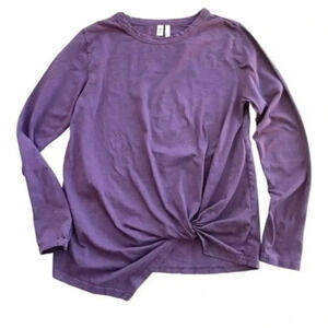 Z by Zella purple knot front detail casual top  size Medium EUC
